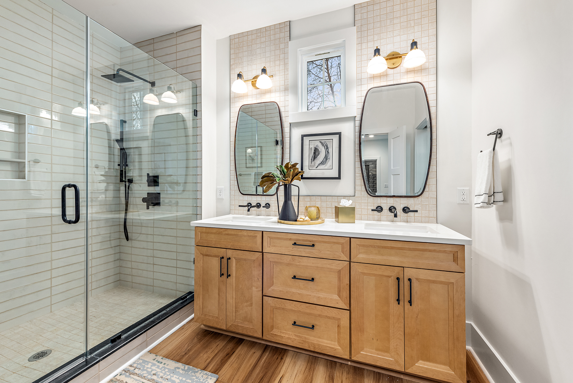 bathroom mirrors over double vanity